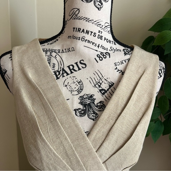 Shoshanna Metallic Abigail Pleated Sheath Dress Gold Sz 6 - Picture 2 of 16